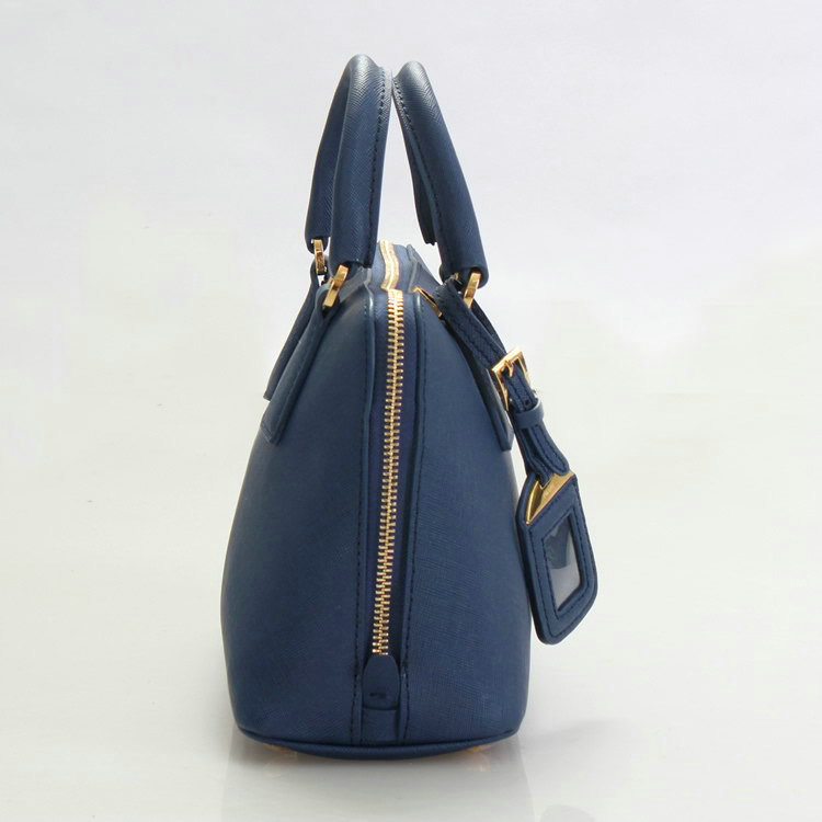 2014 Prada Saffiano Leather Small Two Handle Bag BL0838 royablue for sale